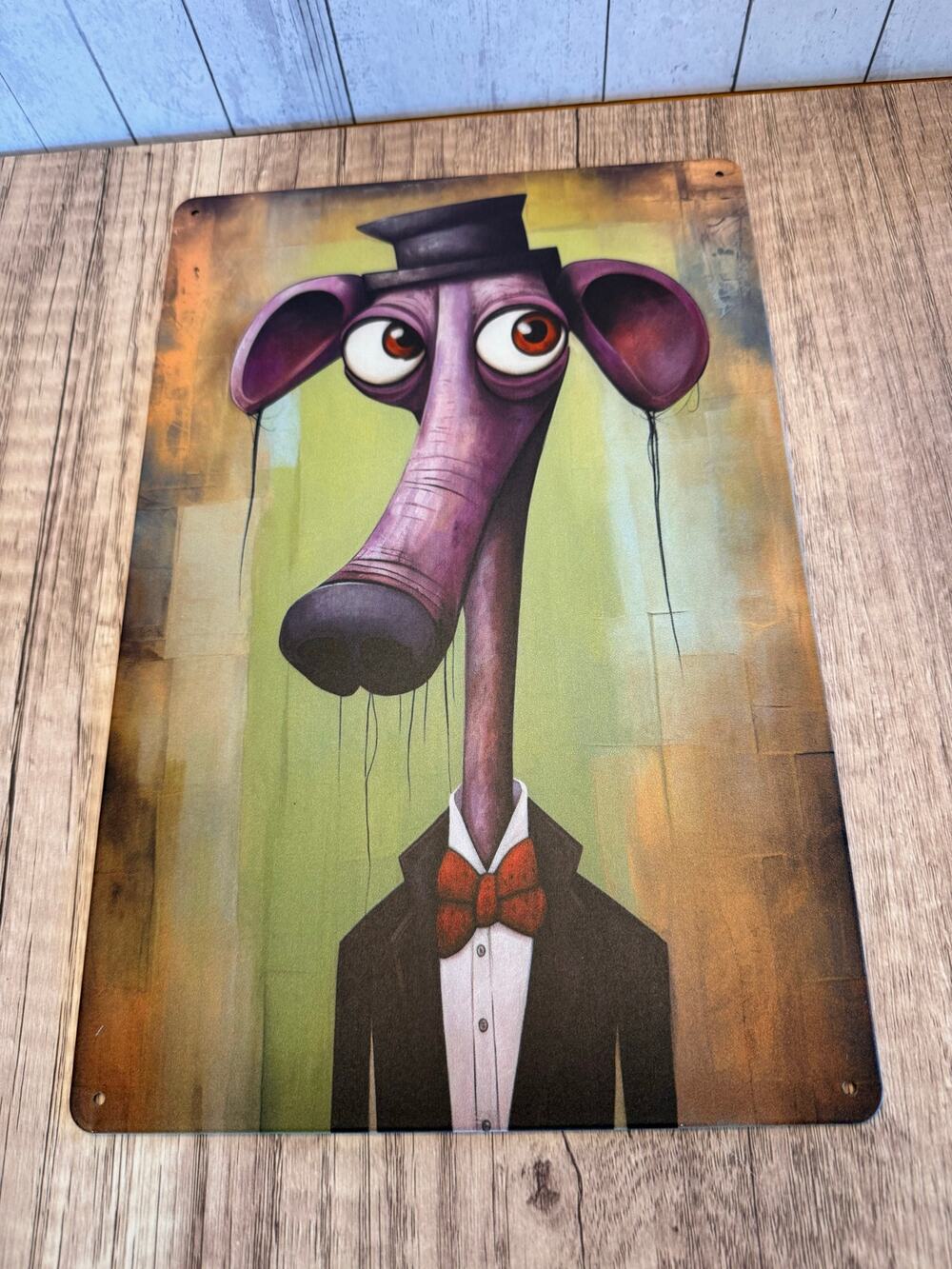 Funny Dog Metal Sign Cute Dog Lover Gift Decor Gift Idea Rescue Hound Dog NEW!